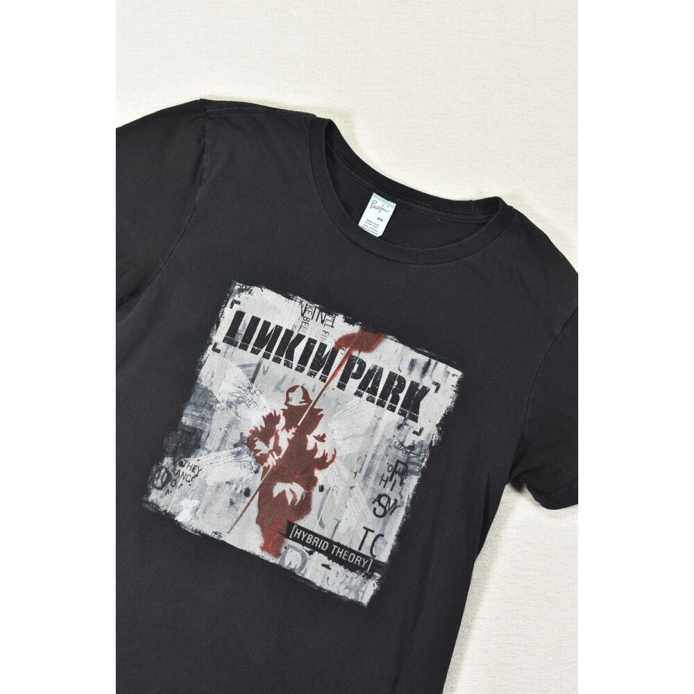 Linkin Park Hybrid Theory T Shirt Medium M Black Rock Band Album Graphic